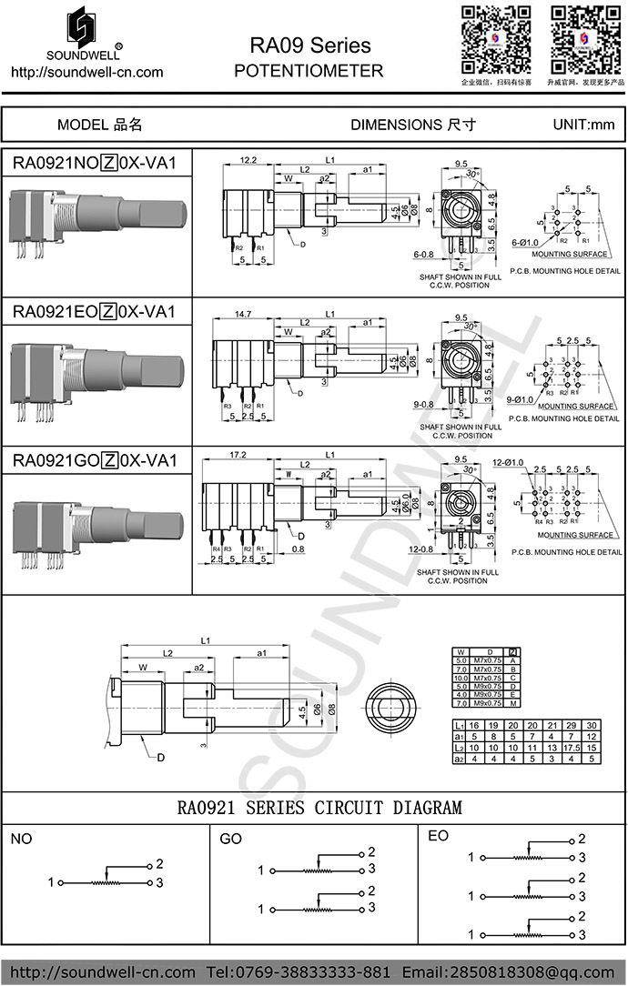 RA09旋轉(zhuǎn)電位器